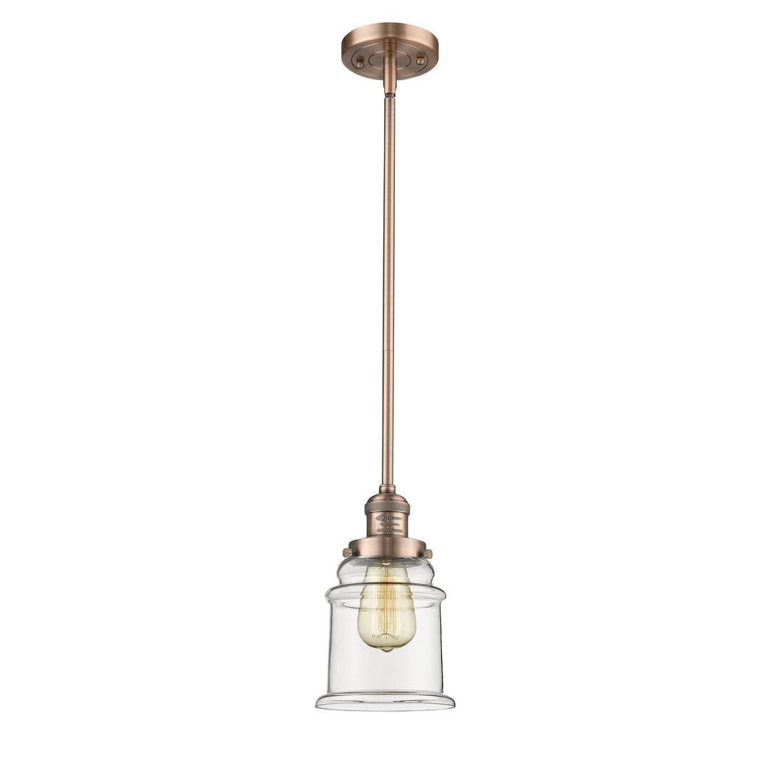 Innovations Franklin Restoration 201S-AC-G182-LED Pendant Light - Antique Copper