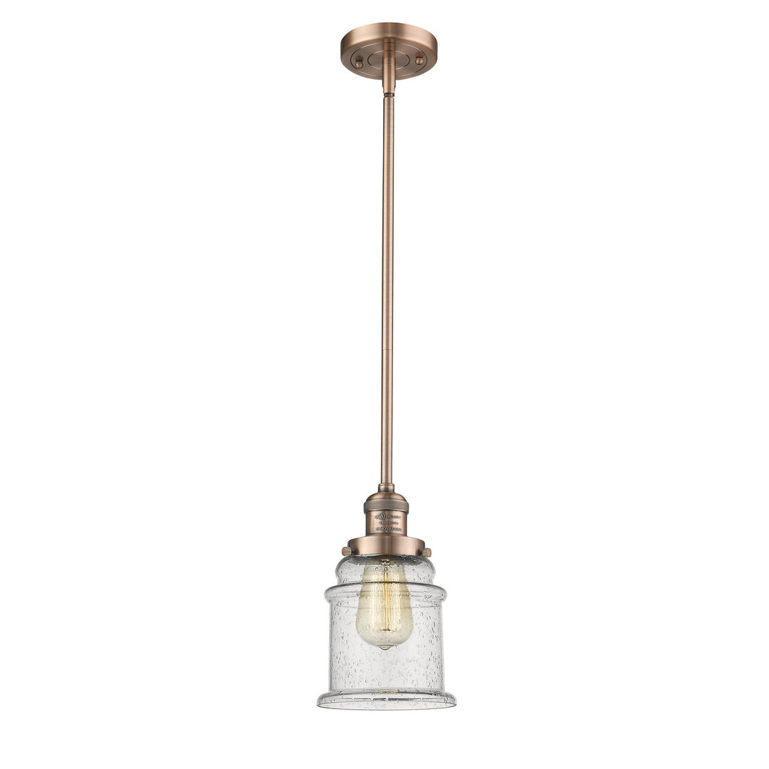 Innovations Franklin Restoration 201S-AC-G184-LED Pendant Light - Antique Copper