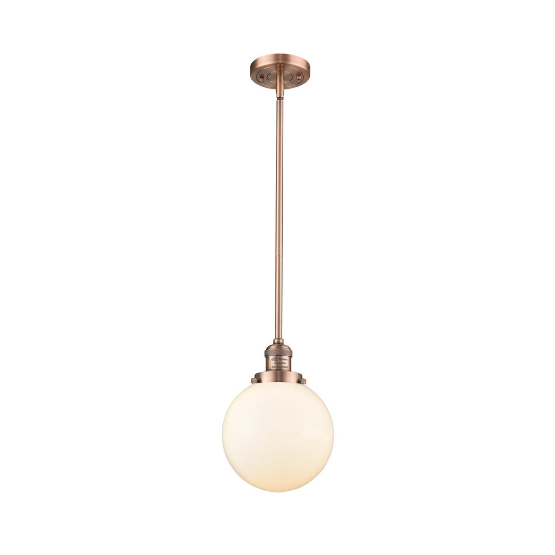 Innovations Franklin Restoration 201S-AC-G201-8 Pendant Light - Antique Copper