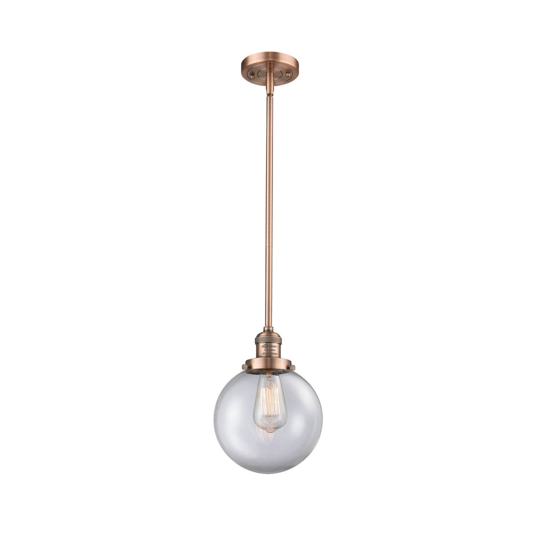 Innovations Franklin Restoration 201S-AC-G202-8 Pendant Light - Antique Copper