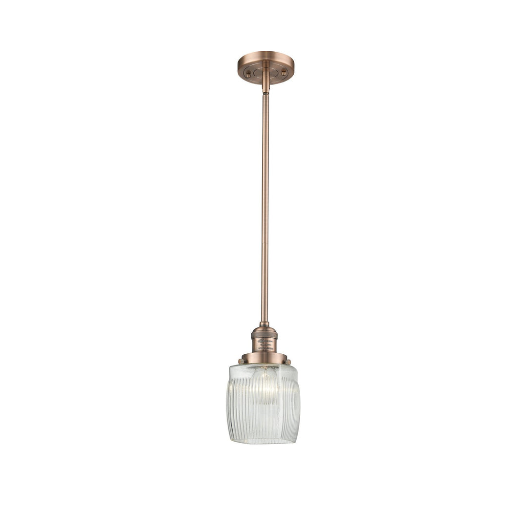 Innovations Franklin Restoration 201S-AC-G302-LED Pendant Light - Antique Copper