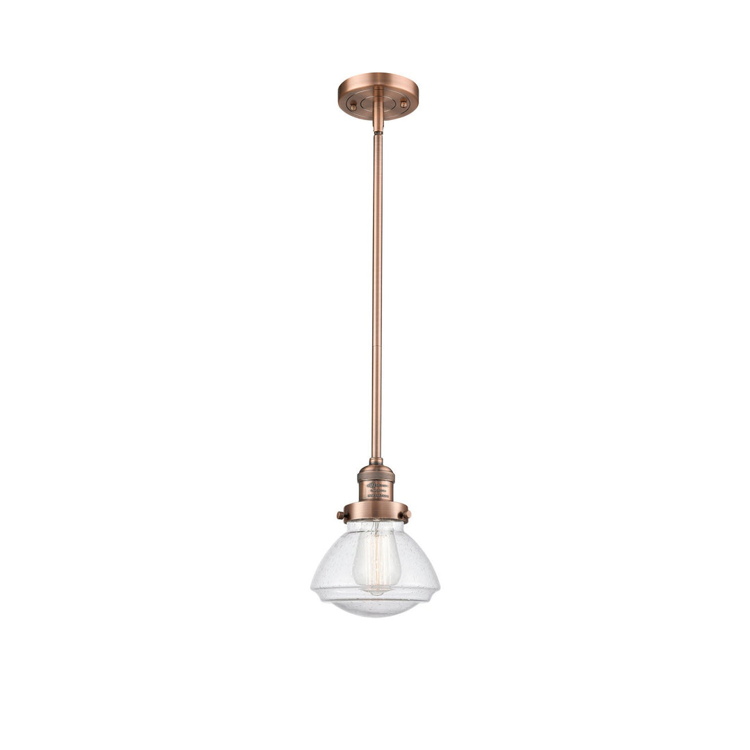 Innovations Franklin Restoration 201S-AC-G324-LED Pendant Light - Antique Copper