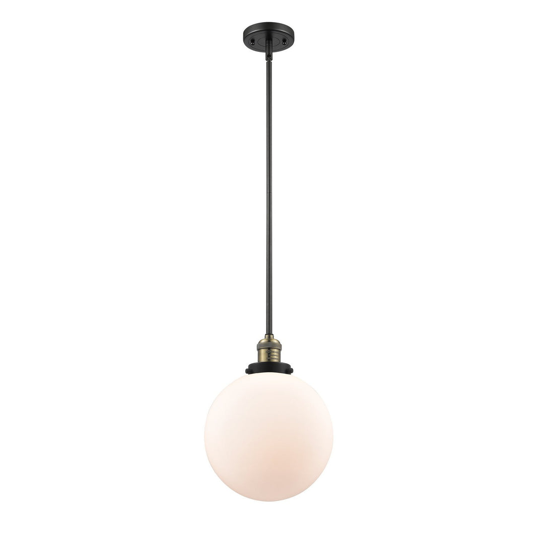 Innovations Franklin Restoration 201S-BAB-G201-10-LED Pendant Light - Black Antique Brass
