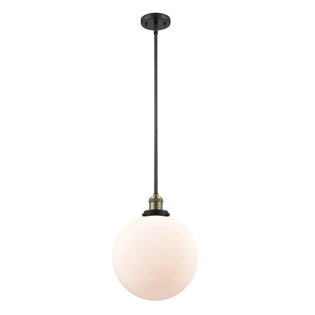 Innovations Franklin Restoration 201S-BAB-G201-12 Pendant Light - Black Antique Brass