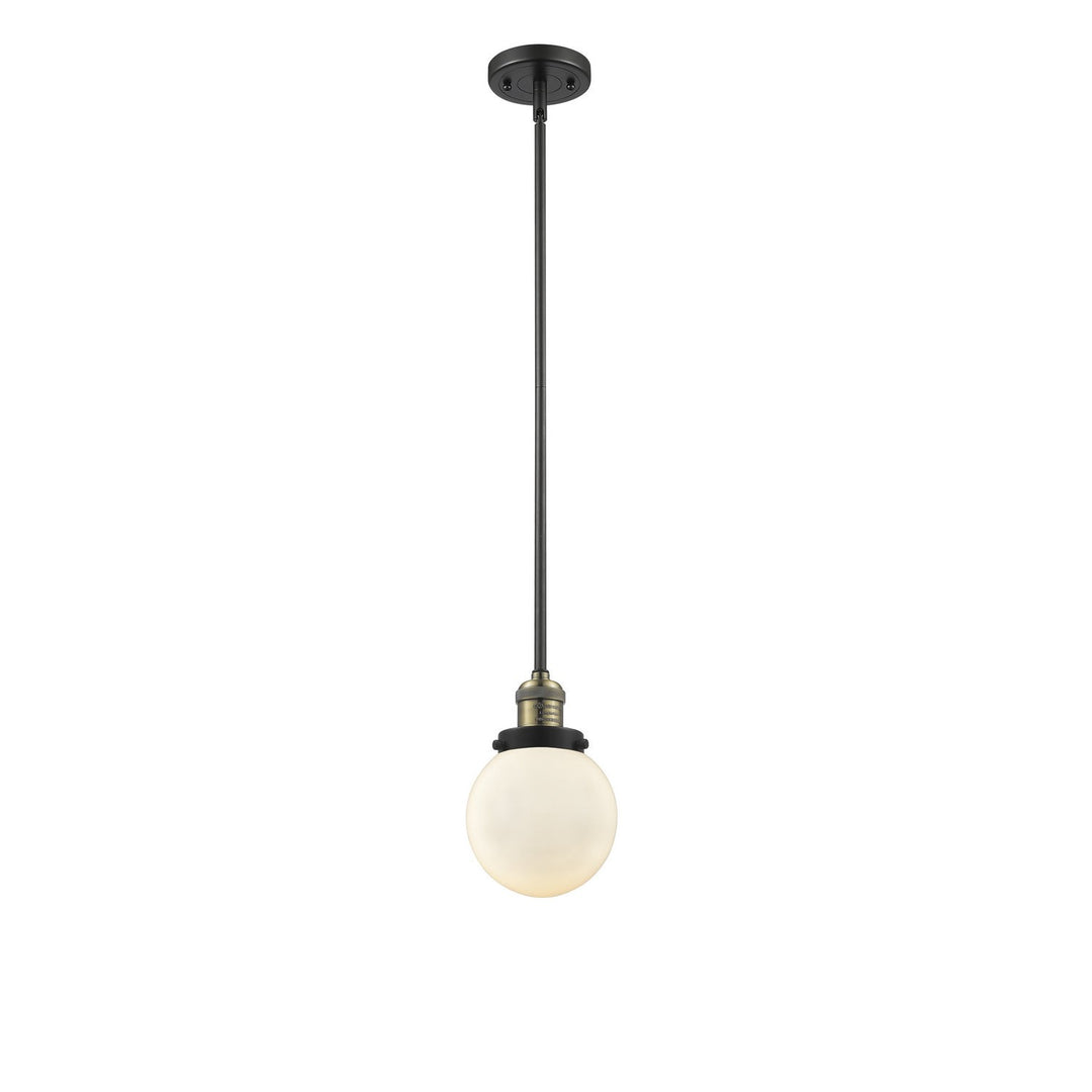 Innovations Franklin Restoration 201S-BAB-G201-6-LED Pendant Light - Black Antique Brass