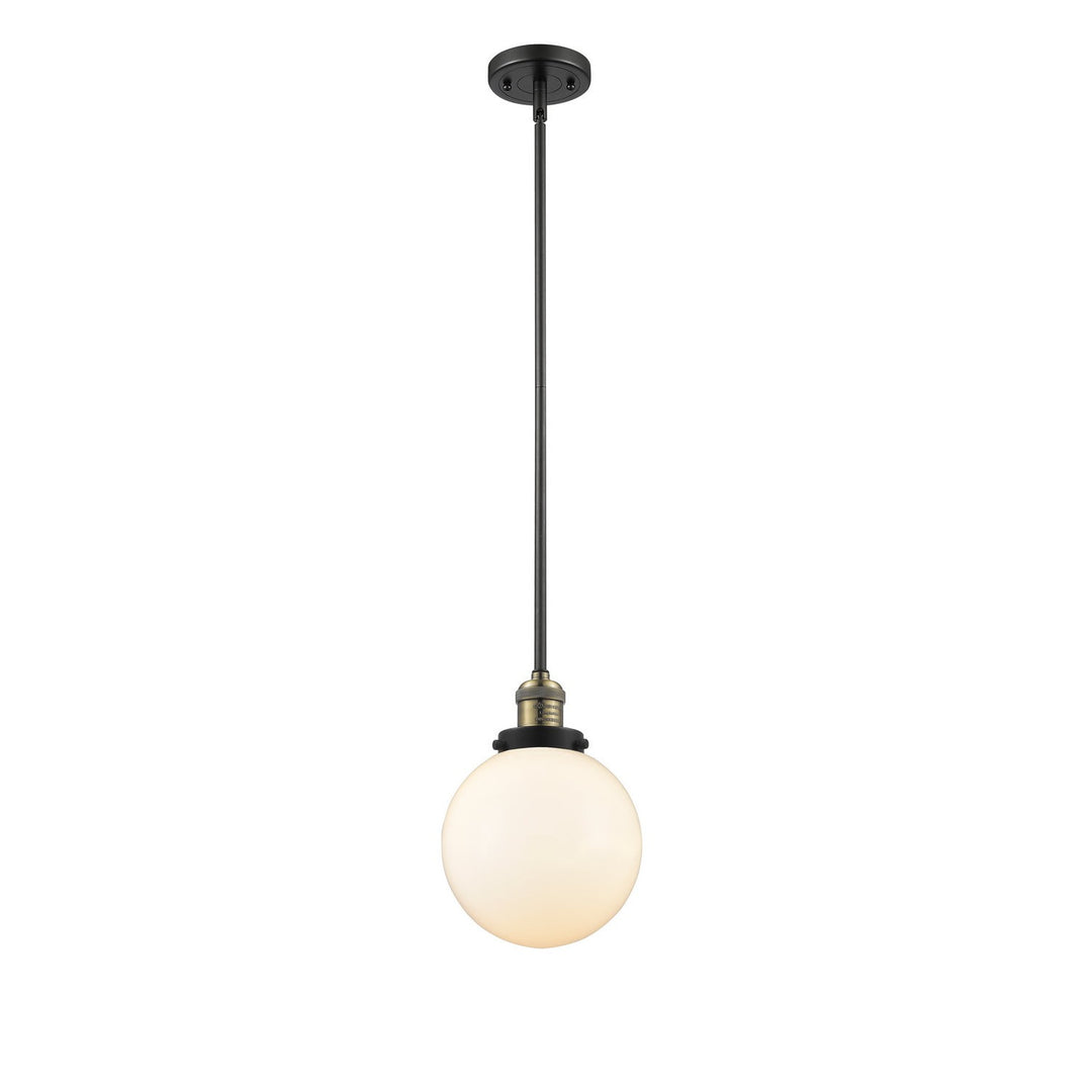 Innovations Franklin Restoration 201S-BAB-G201-8-LED Pendant Light - Black Antique Brass