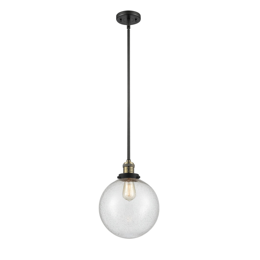 Innovations Franklin Restoration 201S-BAB-G204-10-LED Pendant Light - Black Antique Brass