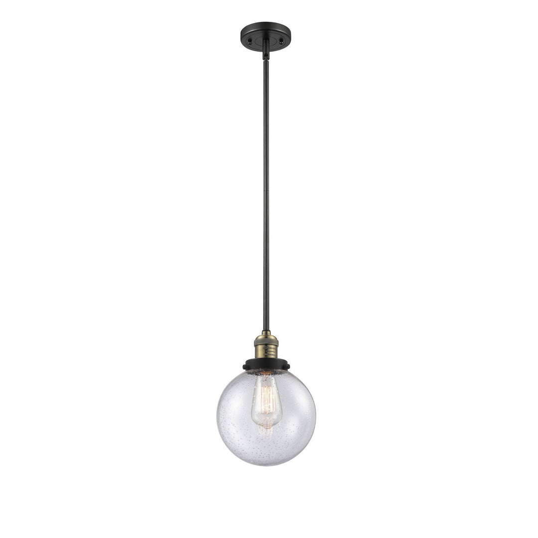 Innovations Franklin Restoration 201S-BAB-G204-8 Pendant Light - Black Antique Brass