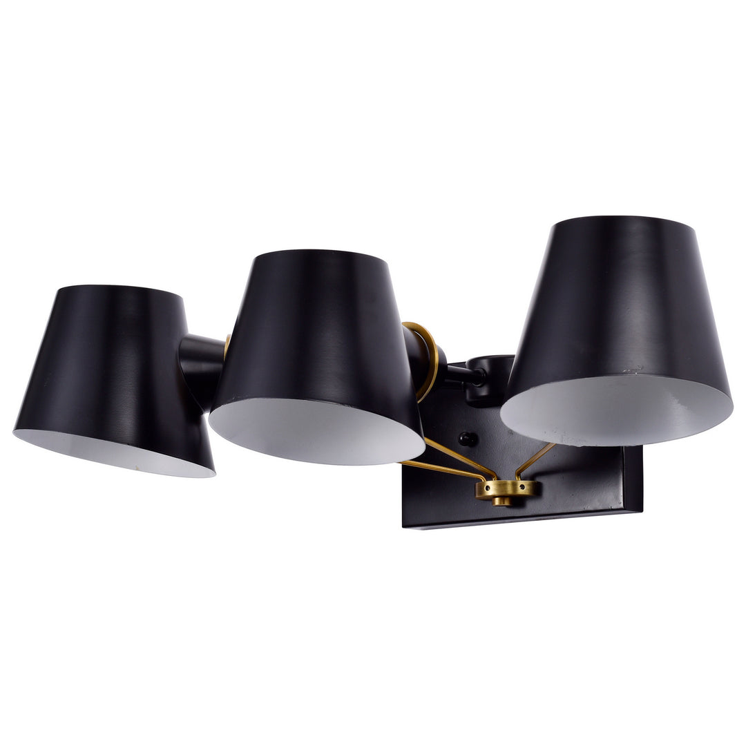 Nuvo Baxter 60-7383 Wall Light - Black / Burnished Brass