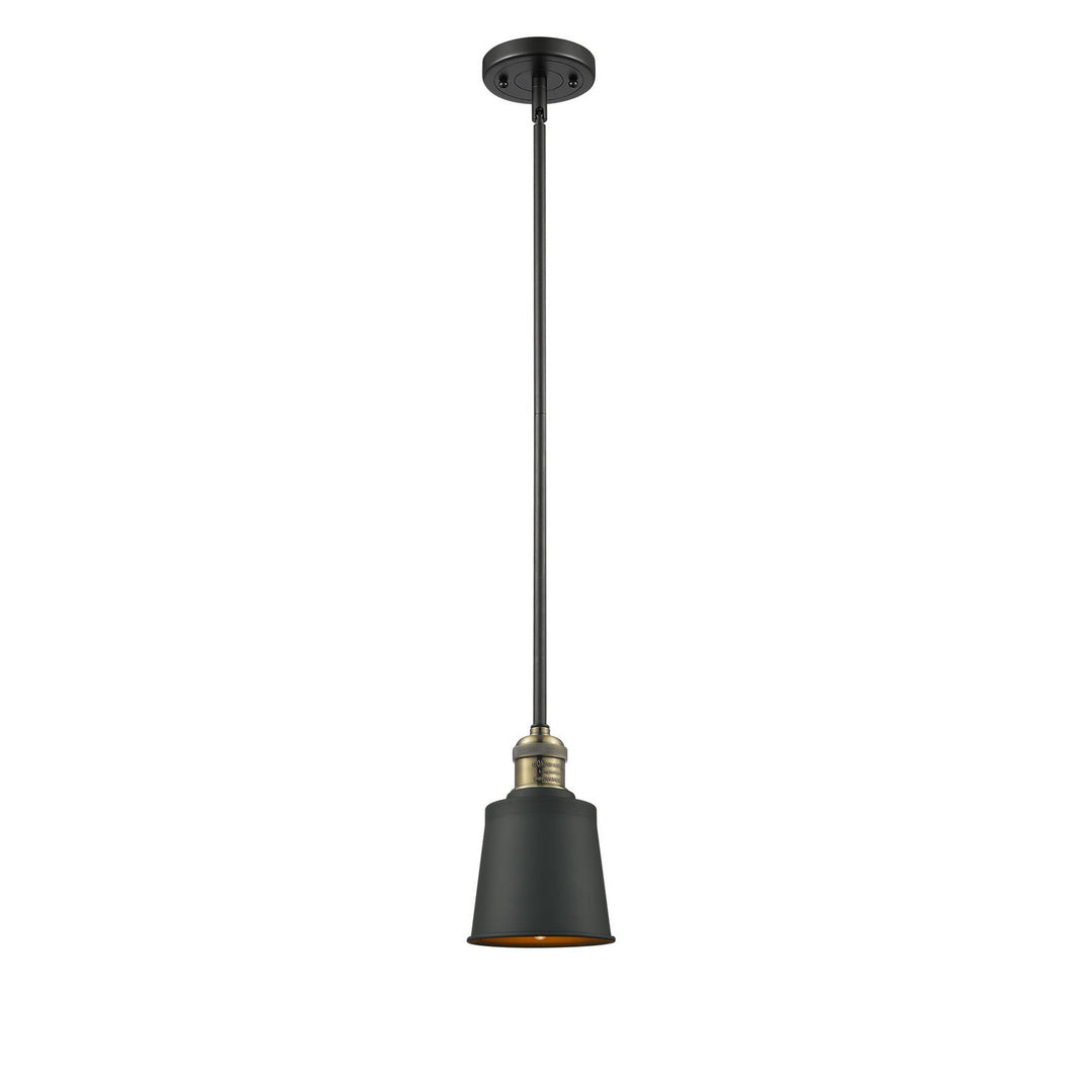 Innovations Franklin Restoration 201S-BAB-M9-BK-LED Pendant Light - Black Antique Brass