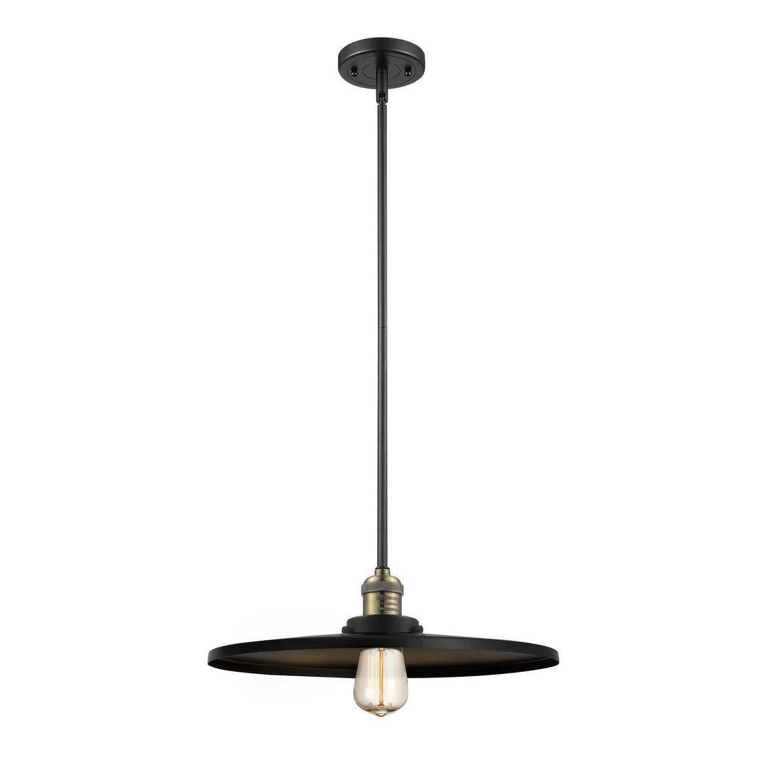 Innovations Franklin Restoration 201S-BAB-MFR-BK-16 Pendant Light - Black Antique Brass