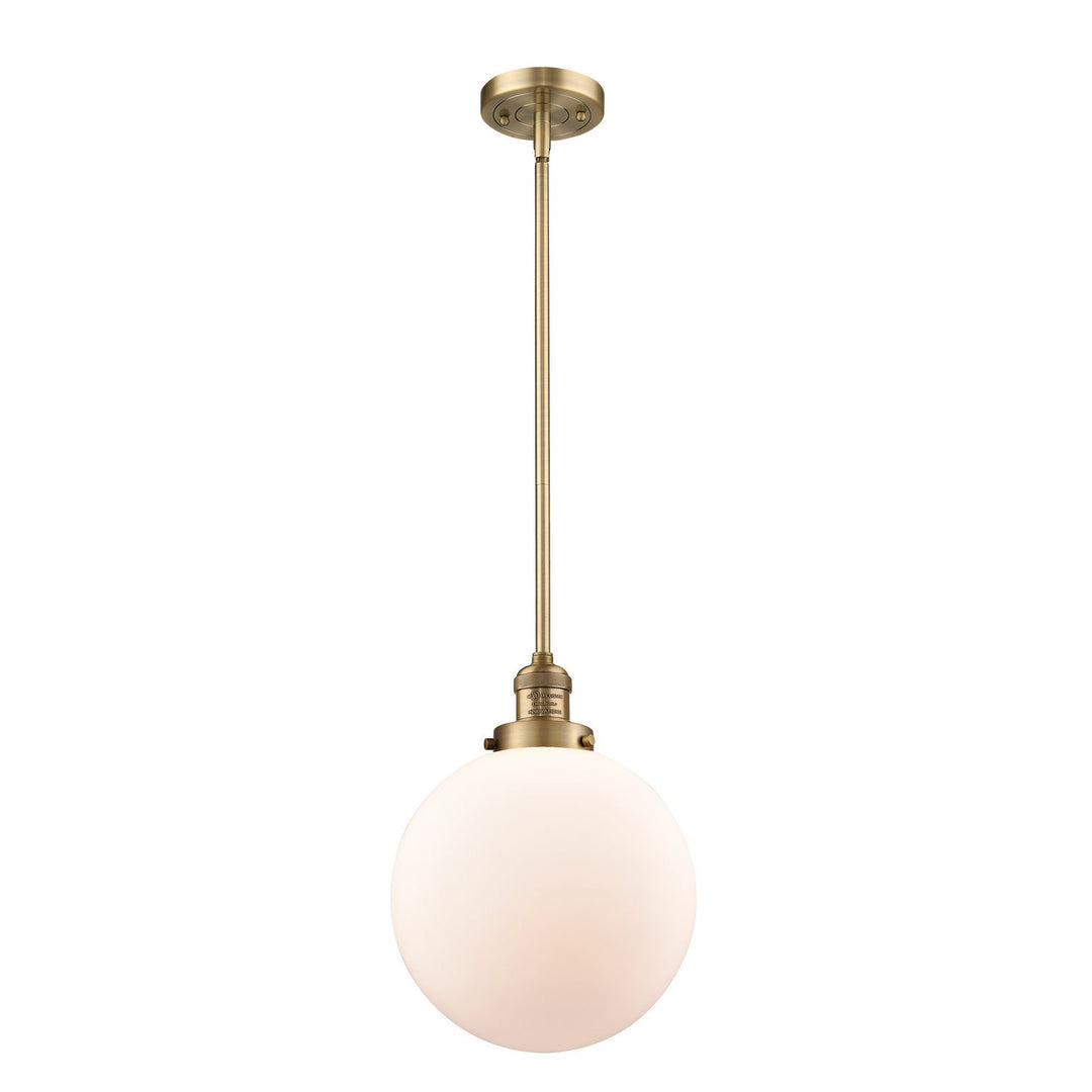 Innovations Franklin Restoration 201S-BB-G201-10-LED Pendant Light - Brushed Brass