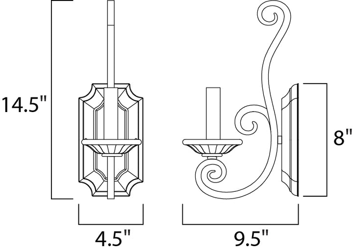 Maxim Manor 12217OI Wall Sconce Light - Oil Rubbed Bronze