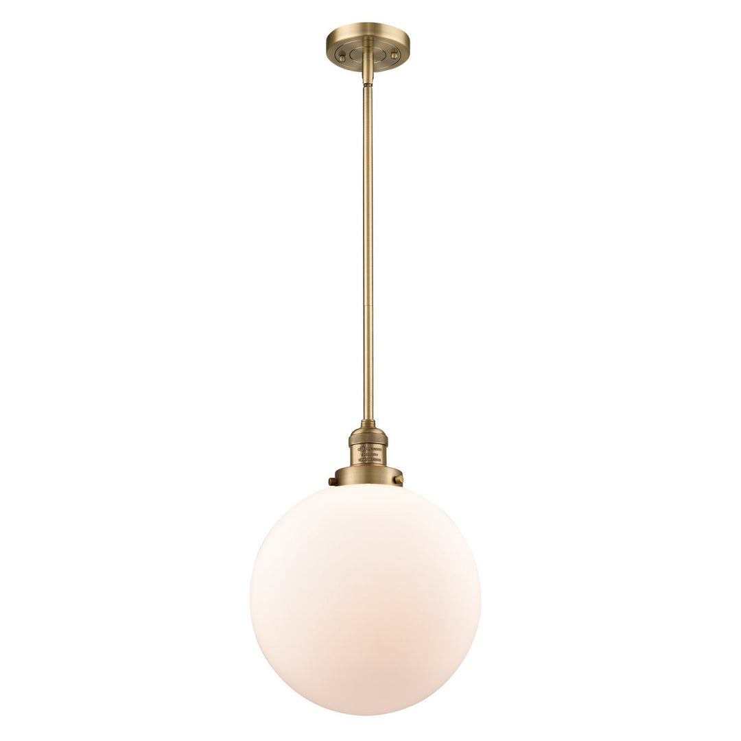 Innovations Franklin Restoration 201S-BB-G201-12 Pendant Light - Brushed Brass