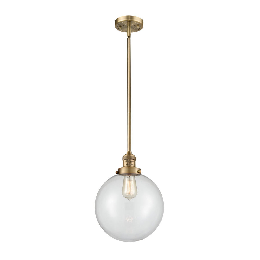 Innovations Franklin Restoration 201S-BB-G202-10 Pendant Light - Brushed Brass
