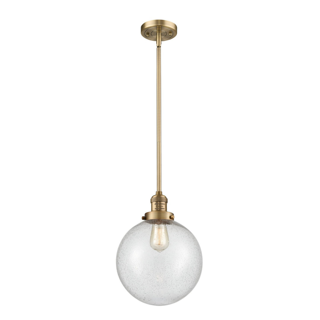 Innovations Franklin Restoration 201S-BB-G204-10 Pendant Light - Brushed Brass