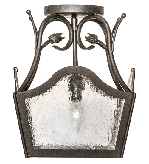 Meyda Tiffany Terena 122181 Ceiling Light - Chestnut/Clear Seedy Glass