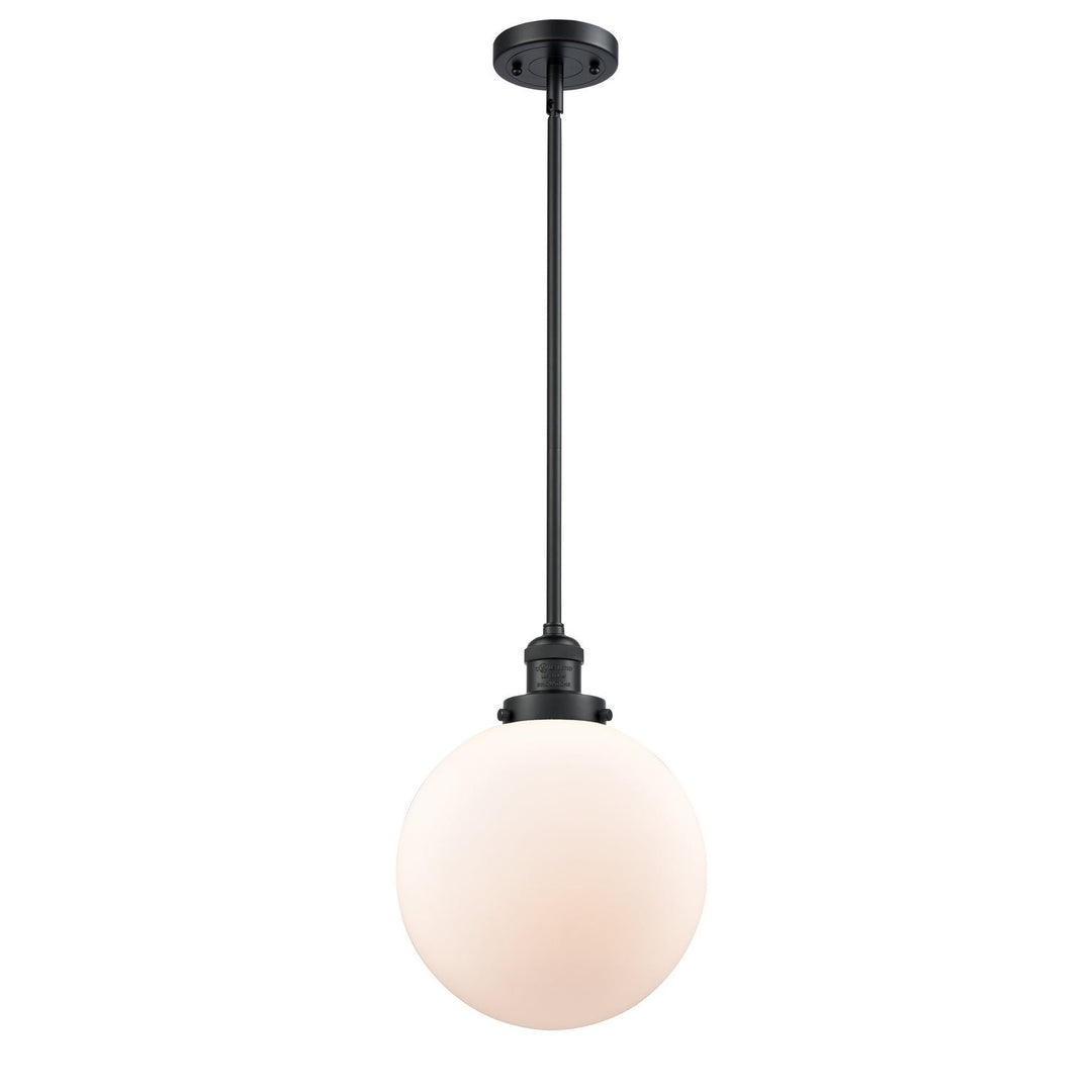 Innovations Franklin Restoration 201S-BK-G201-10-LED Pendant Light - Matte Black