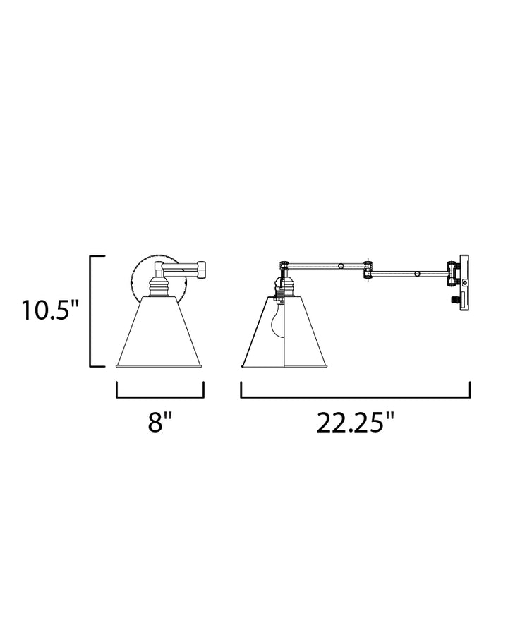 Maxim Lighting 12220PN  Library Lamp Polished Nickel