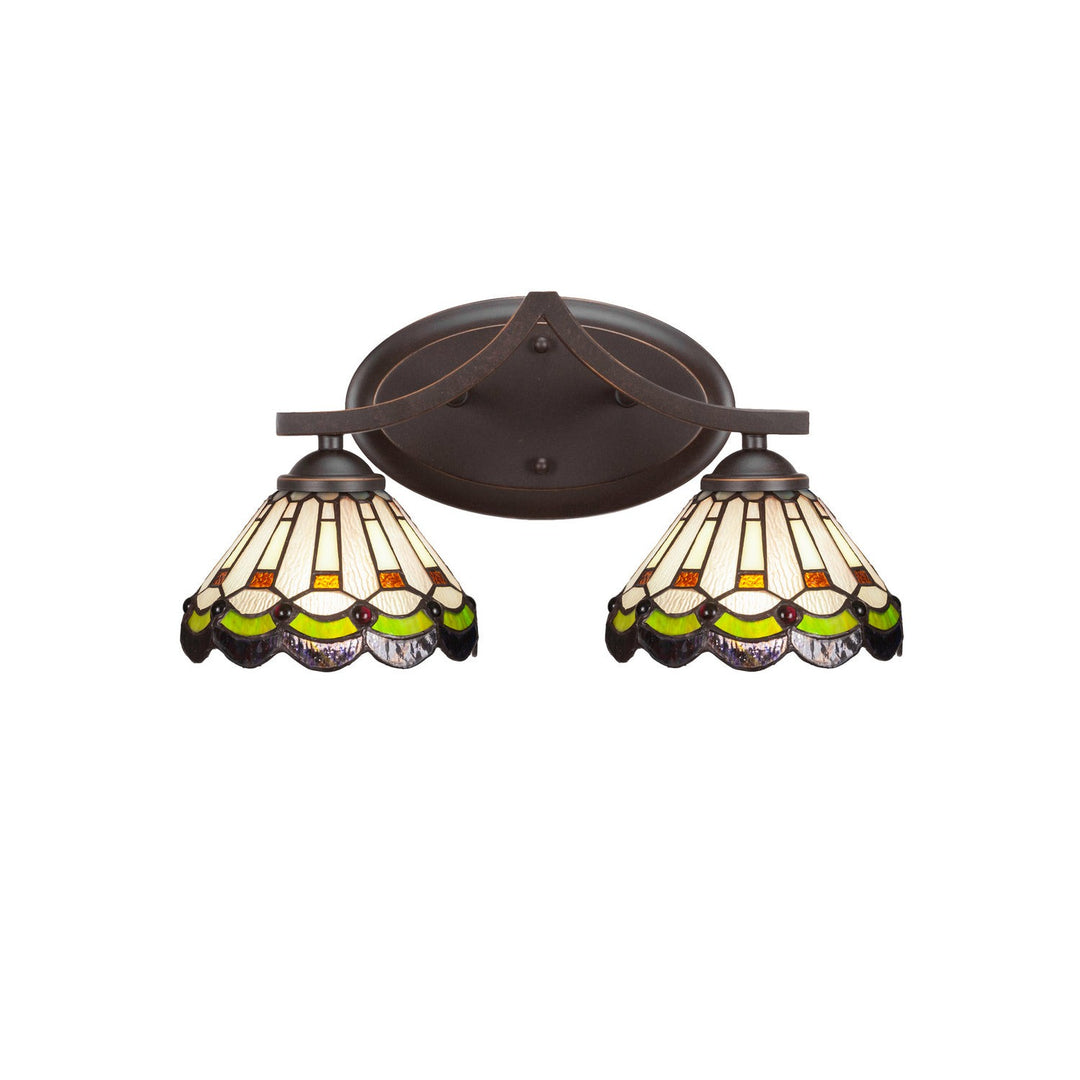 Toltec Zilo 552-dg-9395 Bath Vanity Light 17 in. wide - Dark Granite