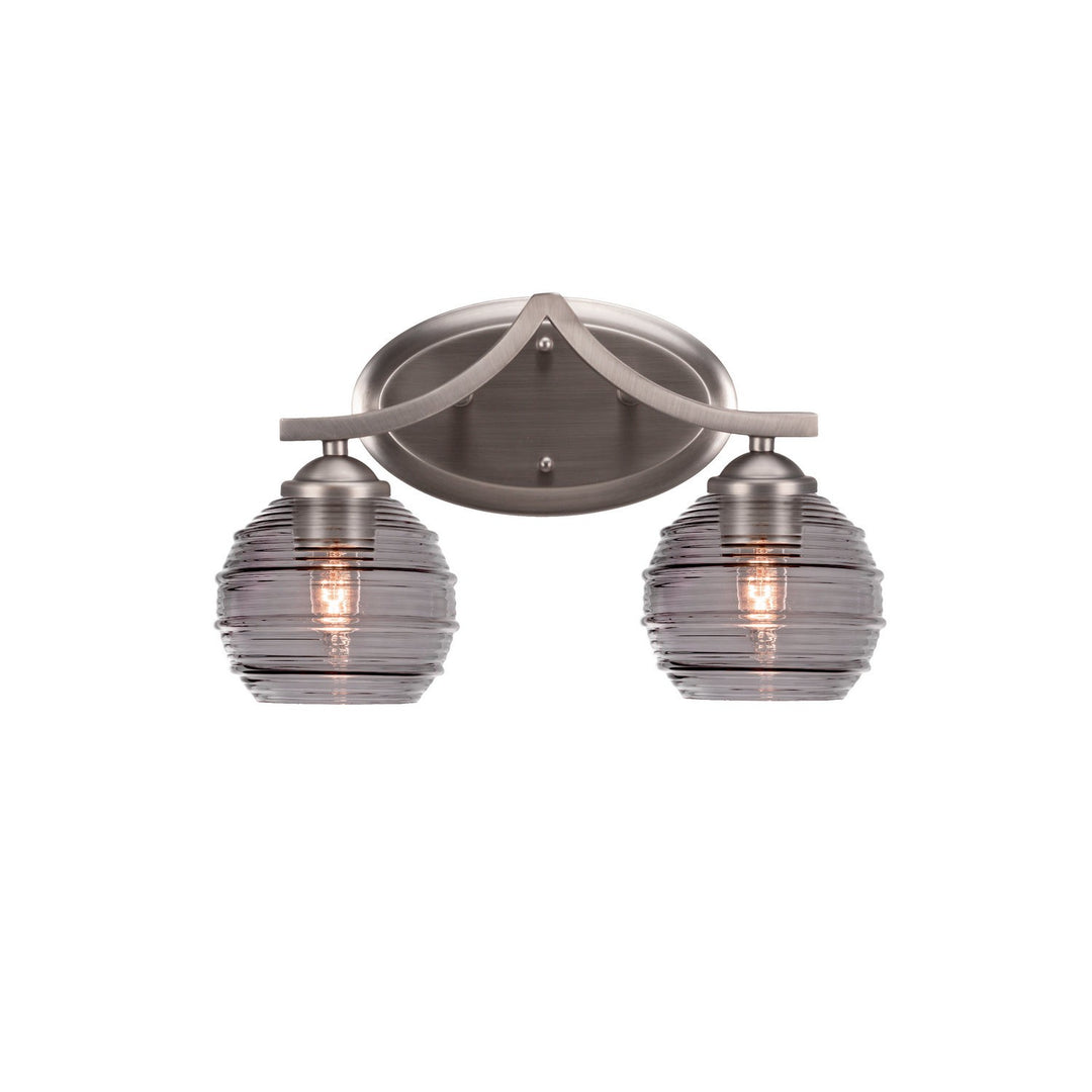 Toltec Zilo 552-gp-5112 Bath Vanity Light 15 in. wide - Graphite