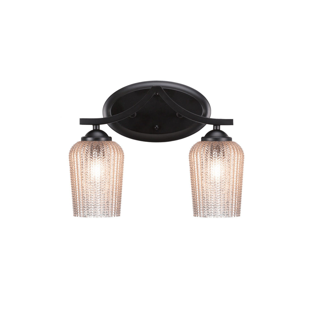 Toltec Zilo 552-mb-4253 Bath Vanity Light 15 in. wide - Matte Black