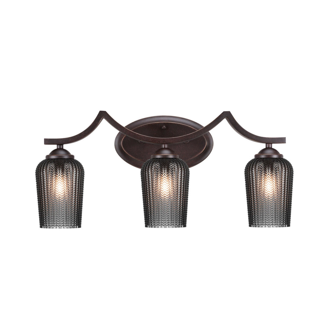 Toltec Zilo 553-dg-4252 Bath Vanity Light 23 in. wide - Dark Granite