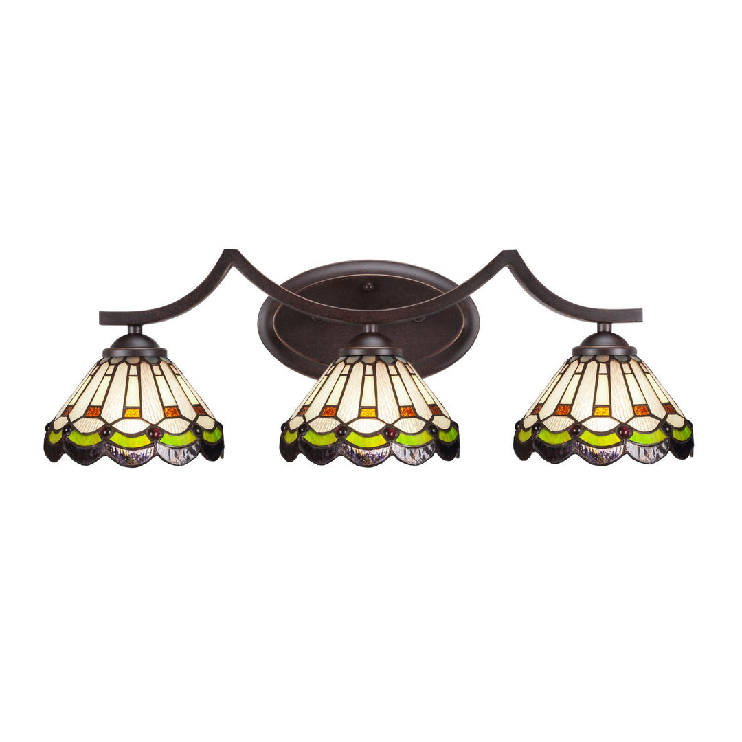 Toltec Zilo 553-dg-9395 Bath Vanity Light 25 in. wide - Dark Granite