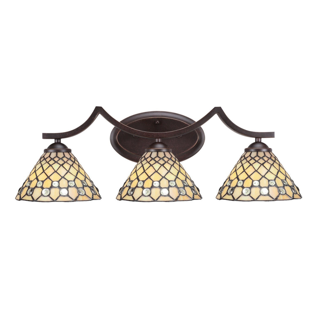 Toltec Zilo 553-dg-9415 Bath Vanity Light 25 in. wide - Dark Granite