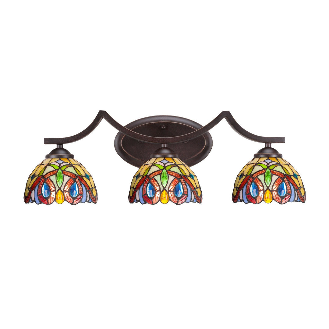 Toltec Zilo 553-dg-9445 Bath Vanity Light 25 in. wide - Dark Granite