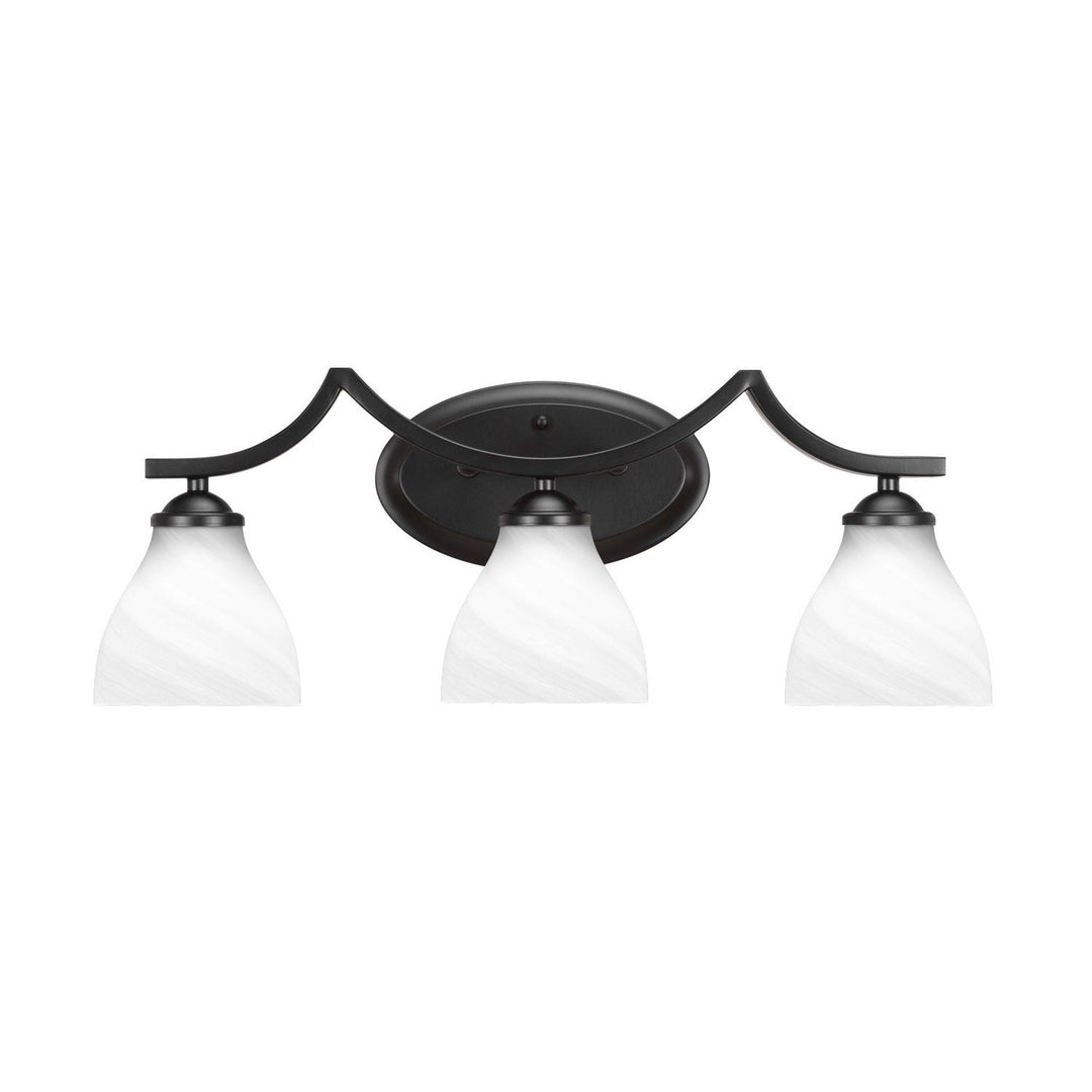 Toltec Zilo 553-mb-4761 Bath Vanity Light 23 in. wide - Matte Black