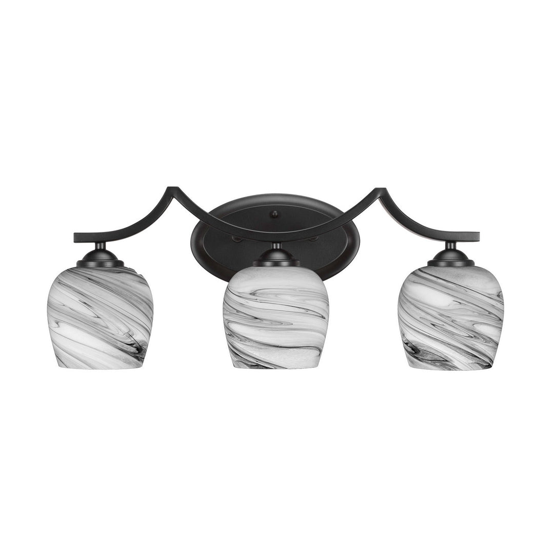 Toltec Zilo 553-mb-4819 Bath Vanity Light 24 in. wide - Matte Black