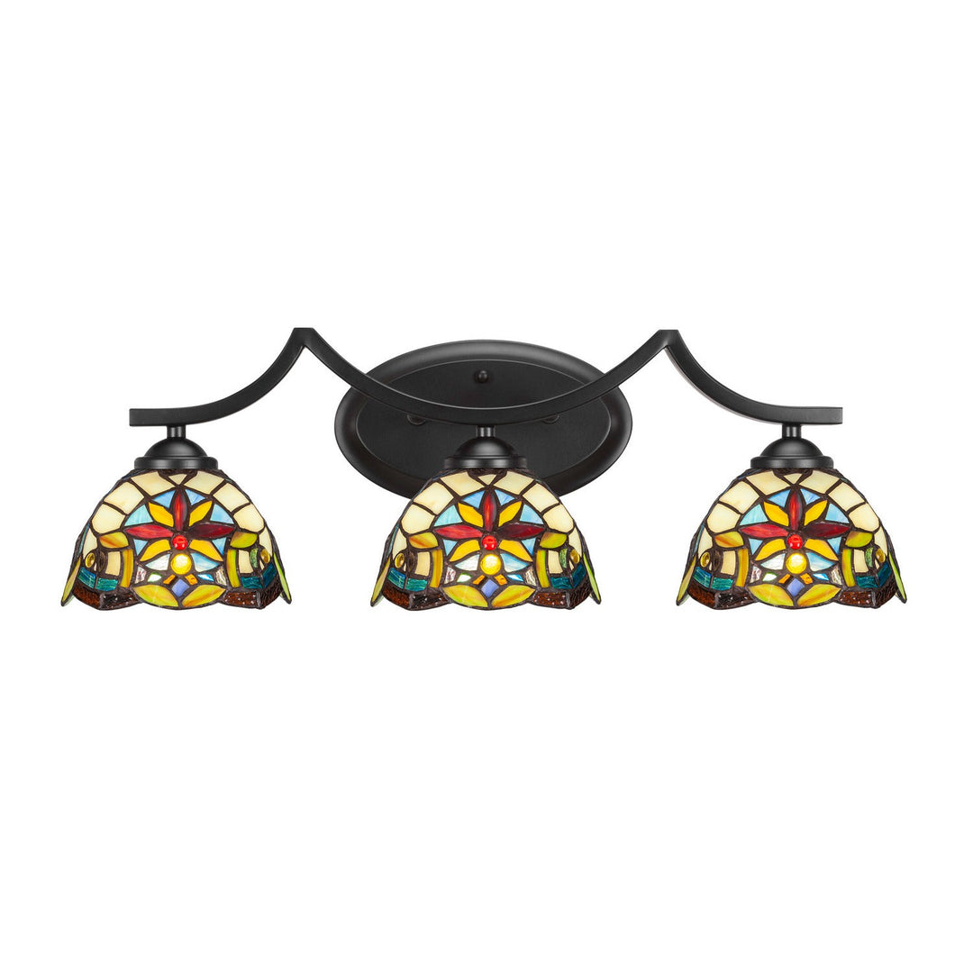Toltec Zilo 553-mb-9365 Bath Vanity Light 24 in. wide - Matte Black