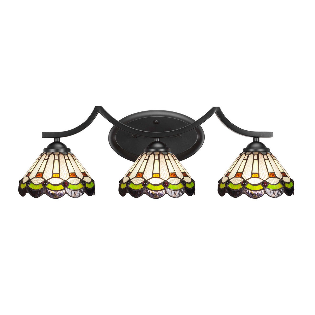 Toltec Zilo 553-mb-9395 Bath Vanity Light 25 in. wide - Matte Black