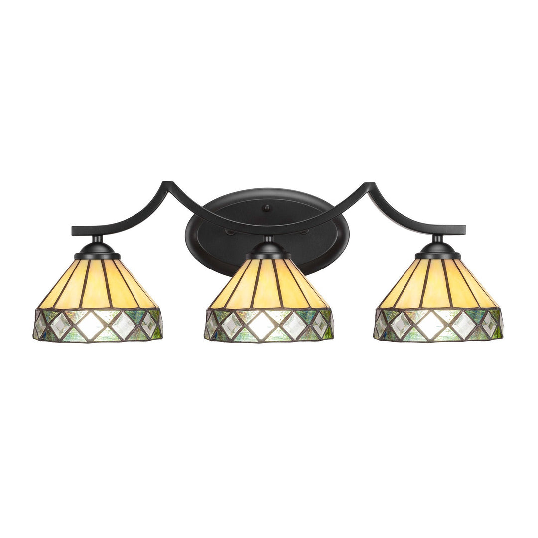 Toltec Zilo 553-mb-9405 Bath Vanity Light 24 in. wide - Matte Black