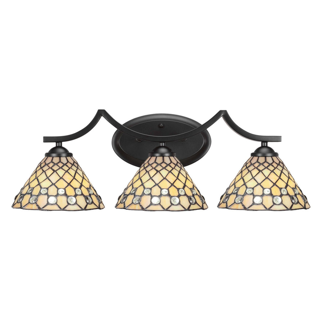 Toltec Zilo 553-mb-9415 Bath Vanity Light 25 in. wide - Matte Black