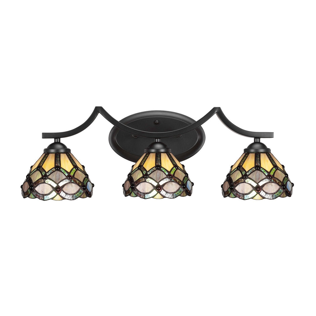Toltec Zilo 553-mb-9435 Bath Vanity Light 24 in. wide - Matte Black