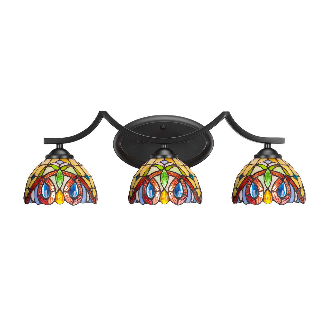 Toltec Zilo 553-mb-9445 Bath Vanity Light 25 in. wide - Matte Black