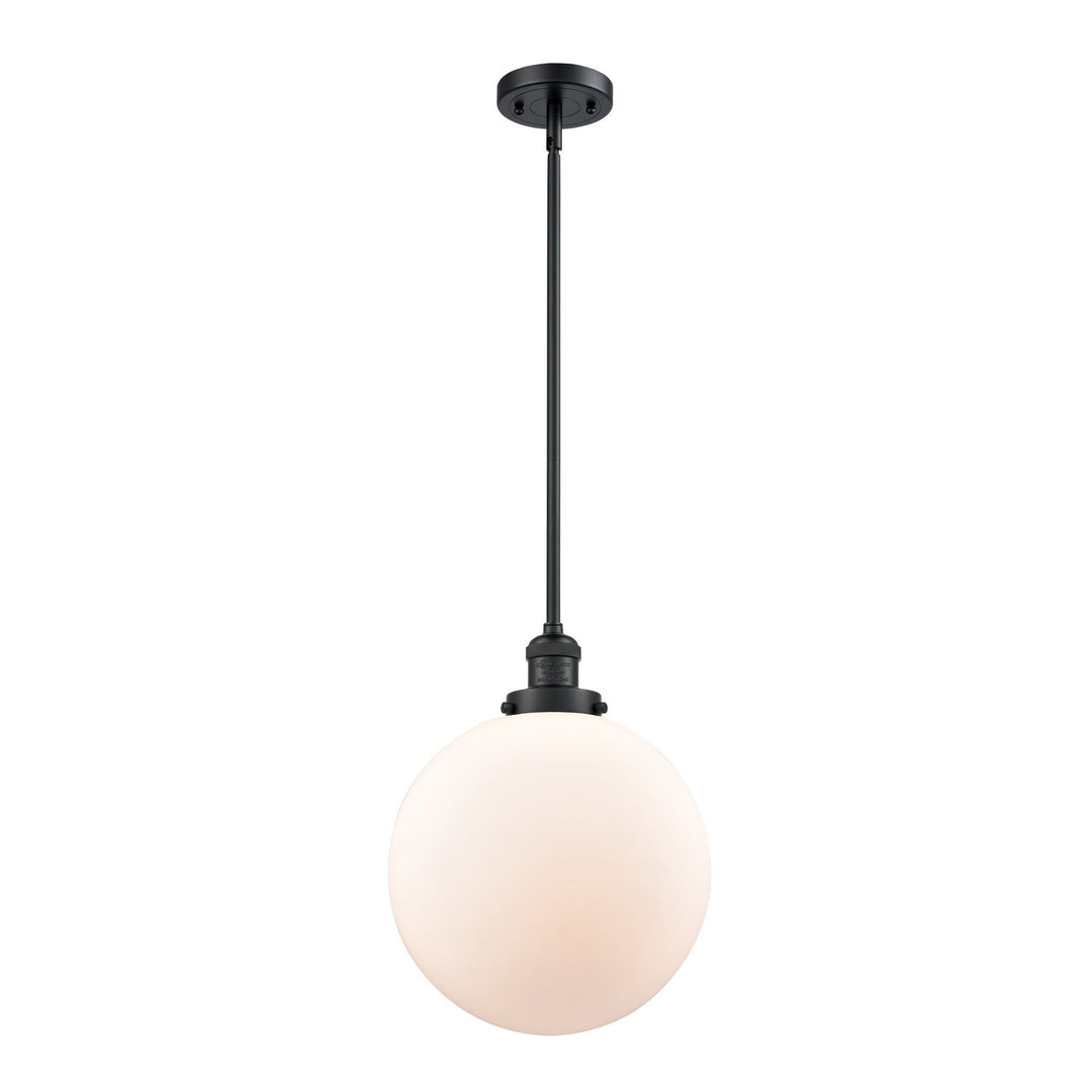 Innovations Franklin Restoration 201S-BK-G201-12-LED Pendant Light - Matte Black