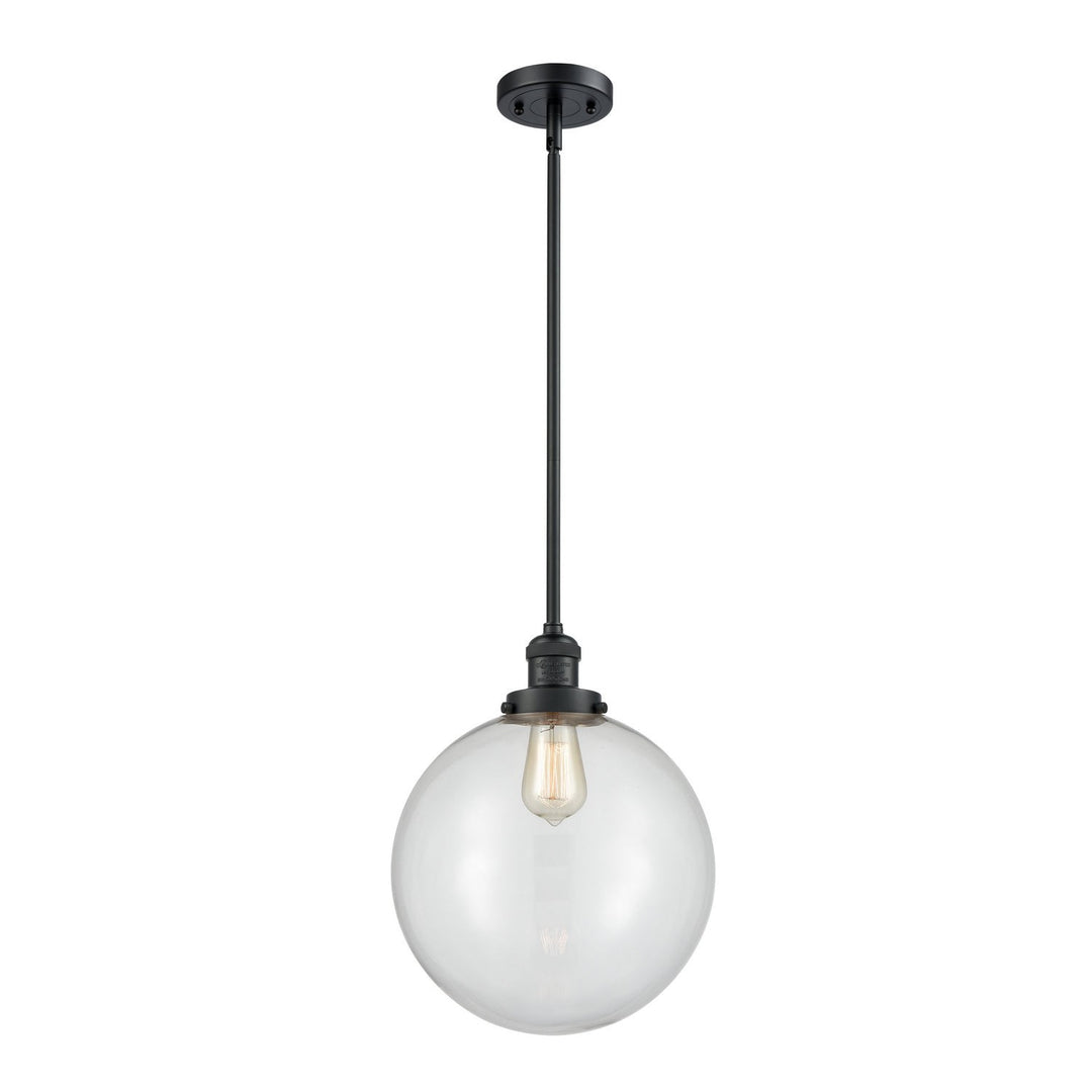 Innovations Franklin Restoration 201S-BK-G202-12-LED Pendant Light - Matte Black