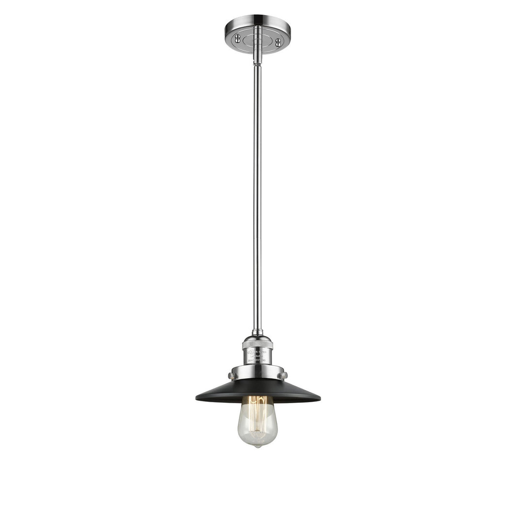 Innovations Franklin Restoration 201S-PC-M6-BK Pendant Light - Polished Chrome