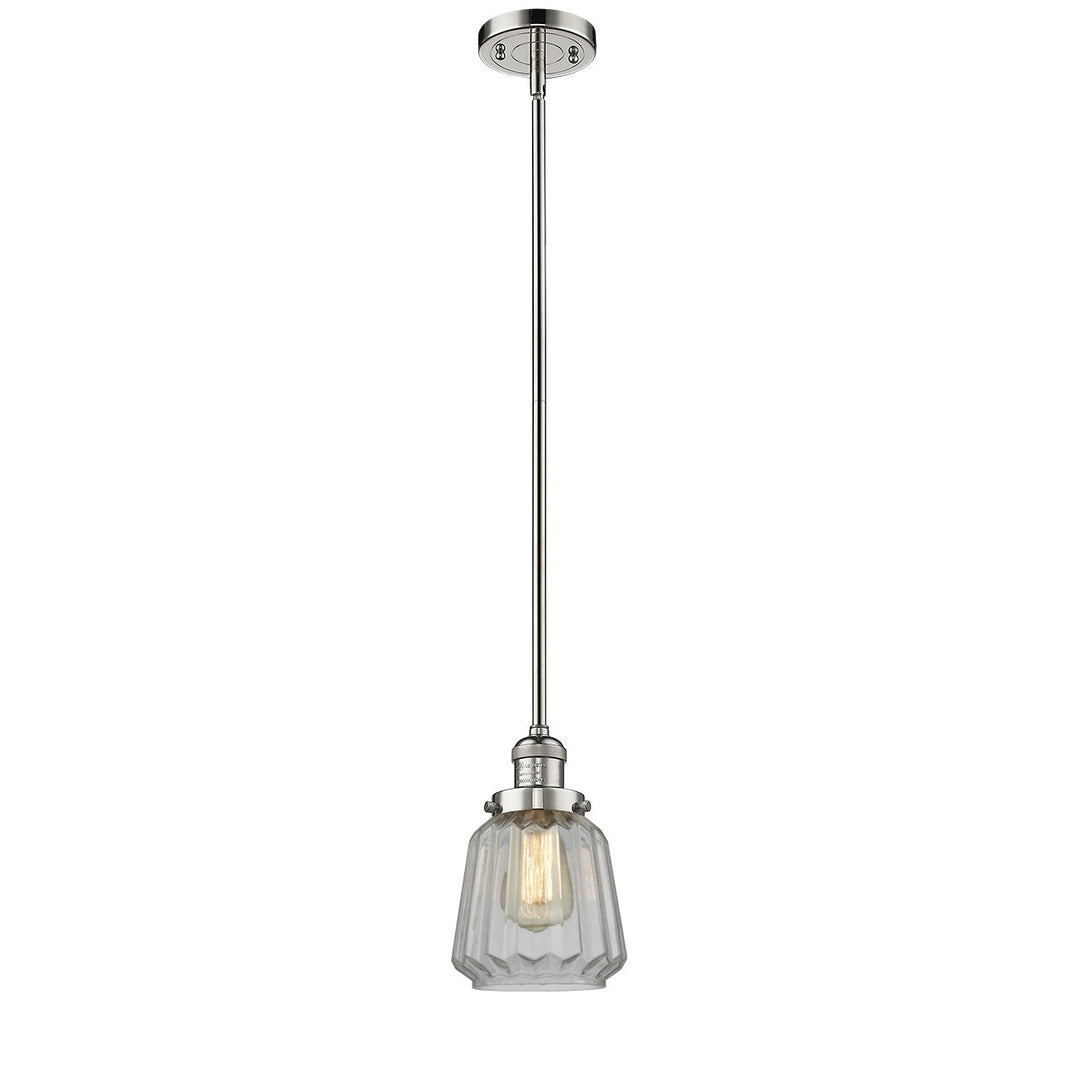 Innovations Franklin Restoration 201S-PN-G142-LED Pendant Light - Polished Nickel