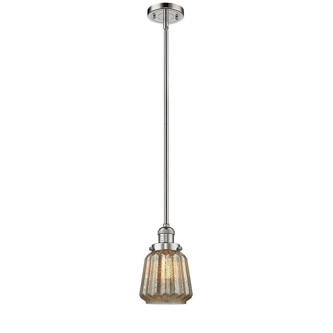 Innovations Franklin Restoration 201S-PN-G146-LED Pendant Light - Polished Nickel