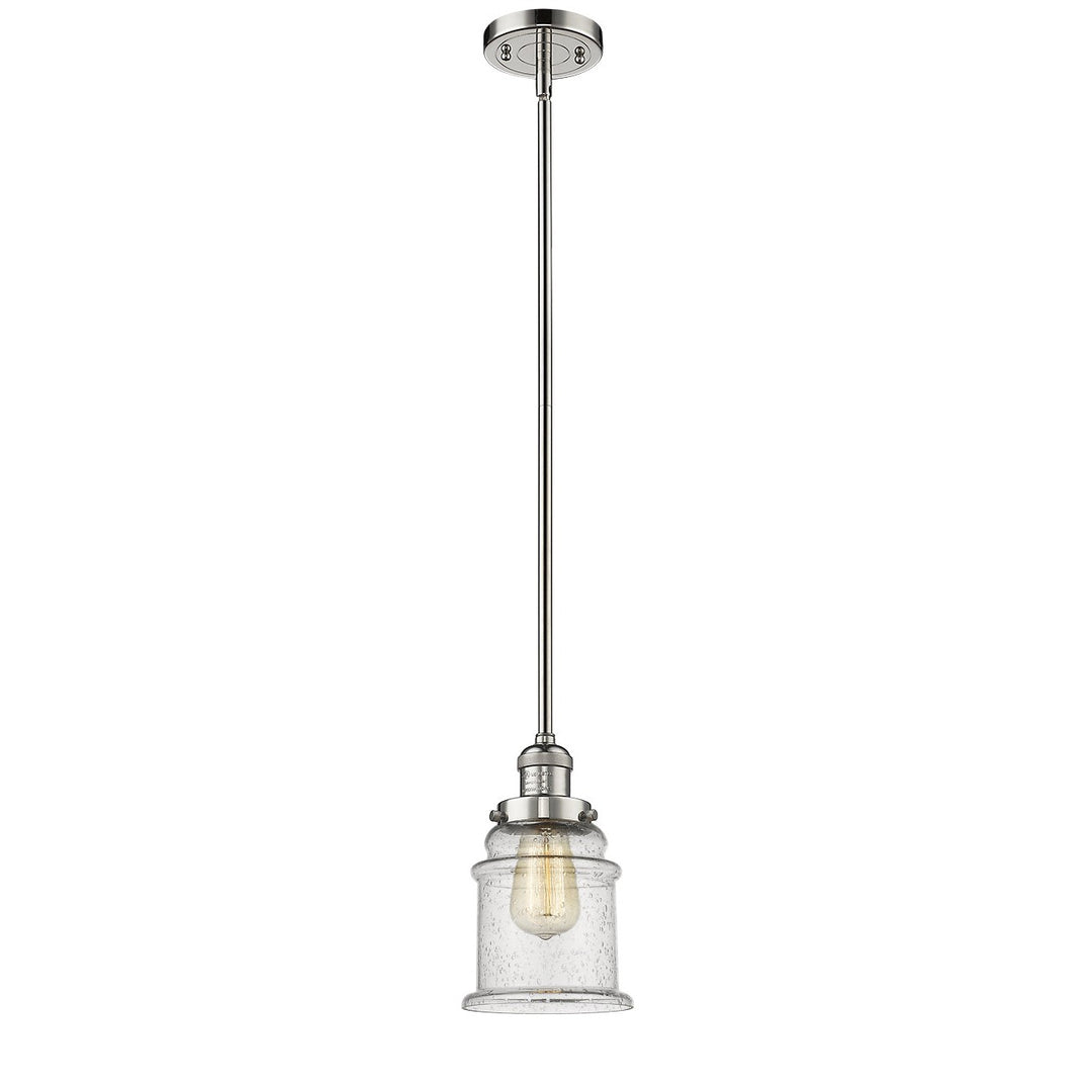 Innovations Franklin Restoration 201S-PN-G184-LED Pendant Light - Polished Nickel