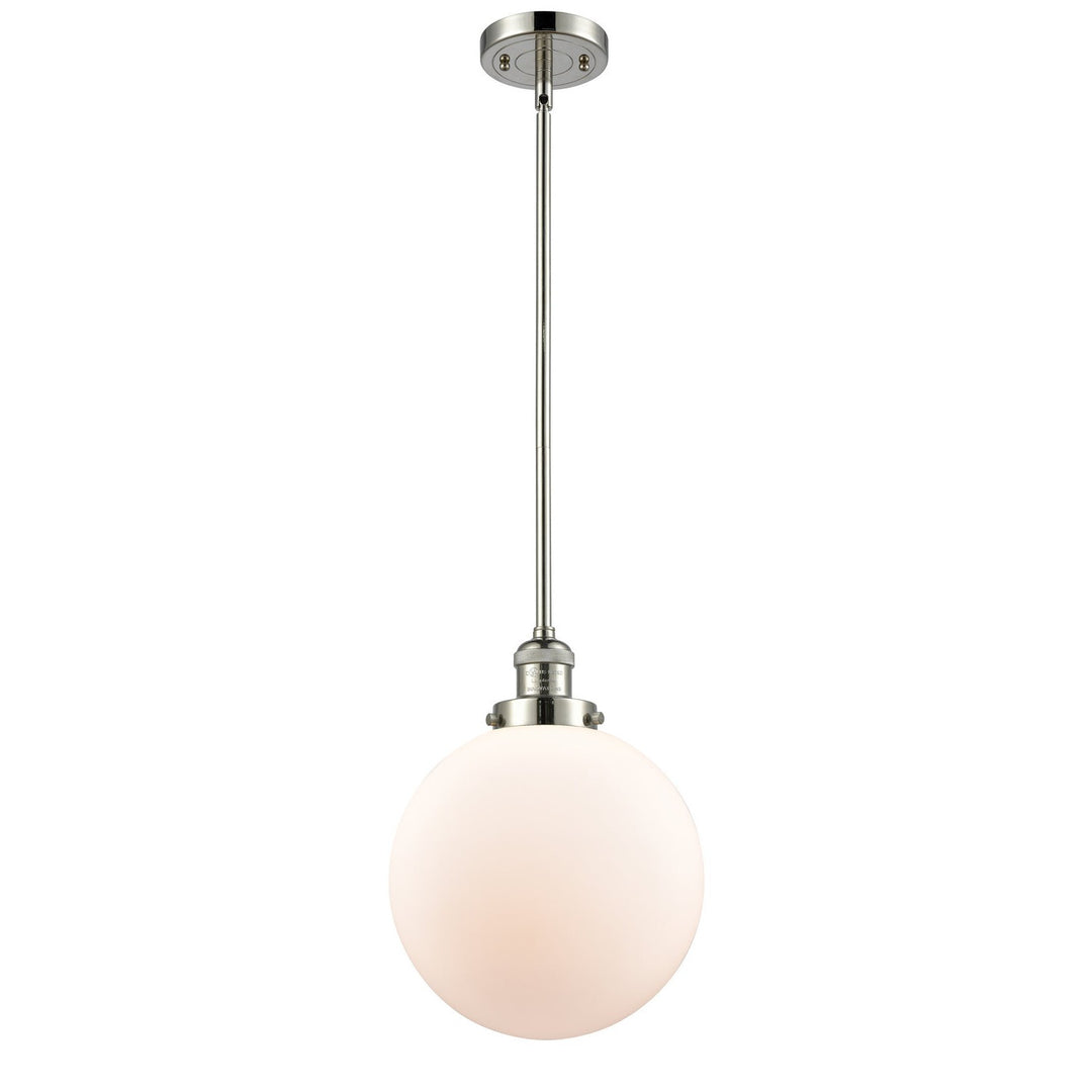 Innovations Franklin Restoration 201S-PN-G201-10-LED Pendant Light - Polished Nickel