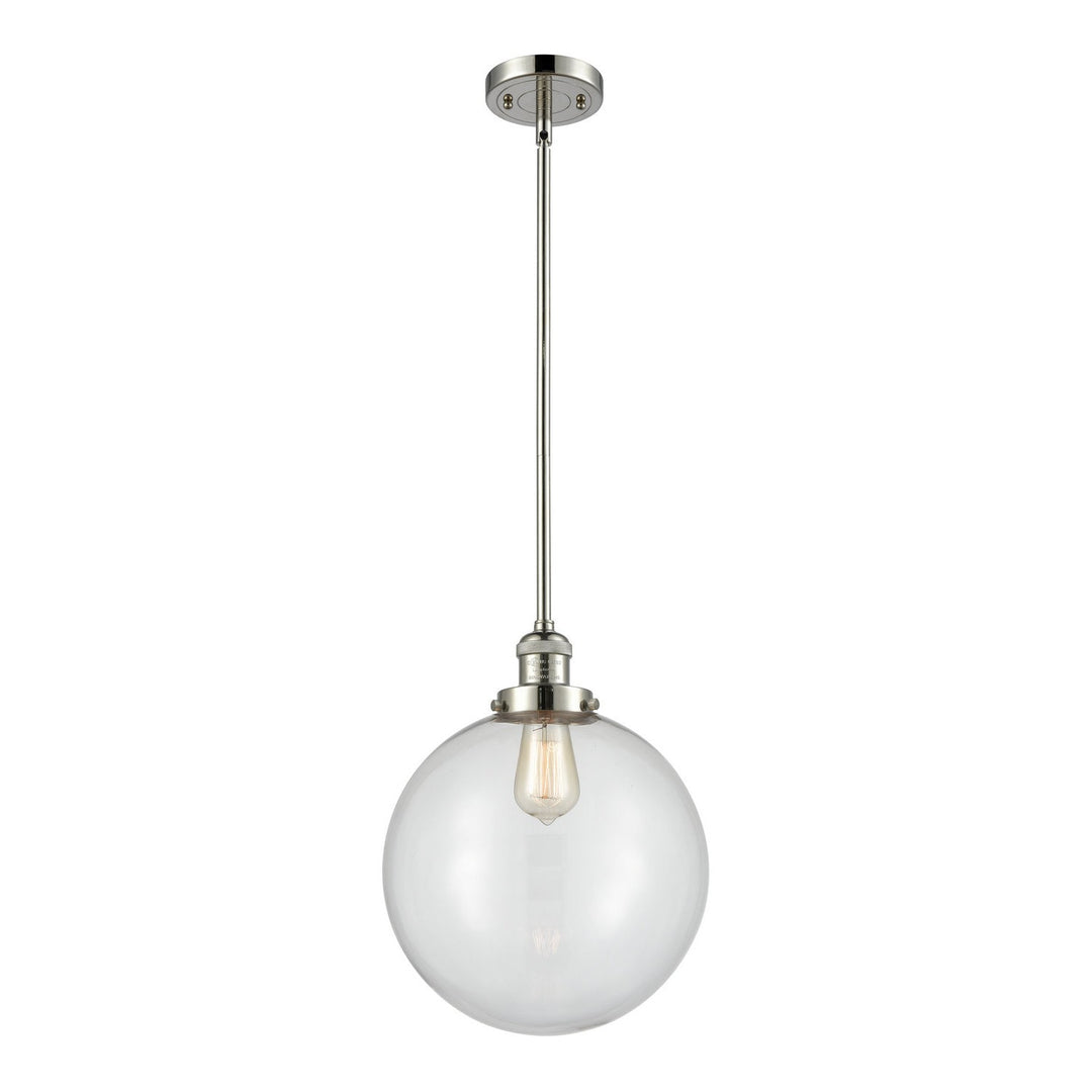 Innovations Franklin Restoration 201S-PN-G202-12-LED Pendant Light - Polished Nickel