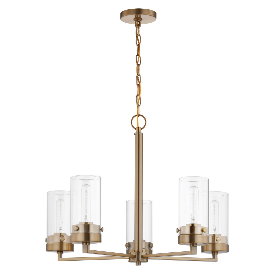 Nuvo Intersection 60-7535 Chandelier Light - Burnished Brass