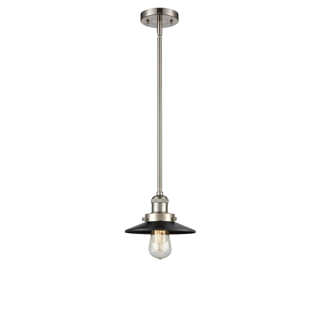 Innovations Franklin Restoration 201S-SN-M6-BK Pendant Light - Brushed Satin Nickel