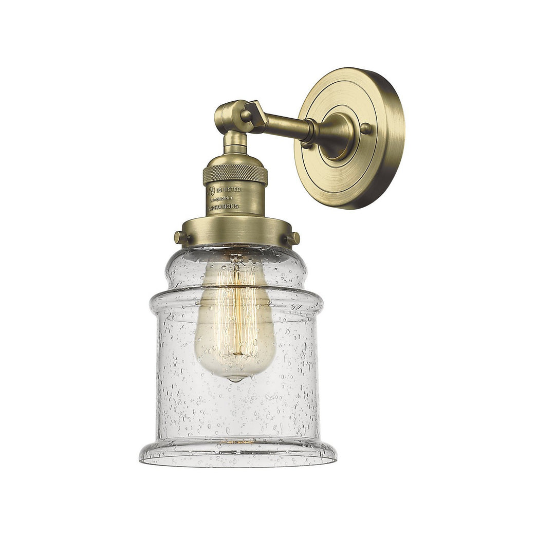 Innovations Franklin Restoration 203-AB-G184-LED Wall Sconce Light - Antique Brass