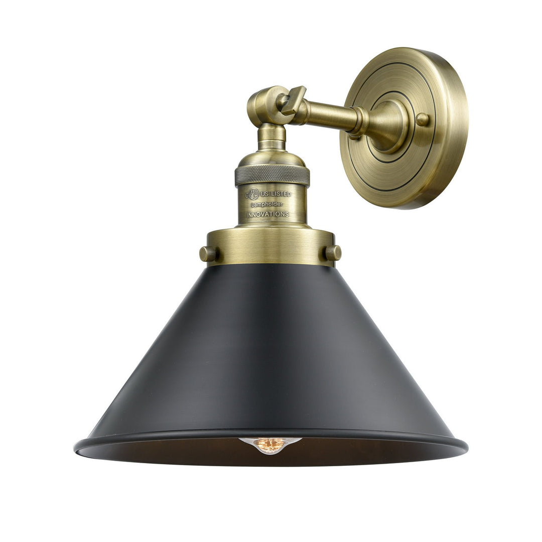Innovations Franklin Restoration 203-AB-M10-BK Wall Sconce Light - Antique Brass
